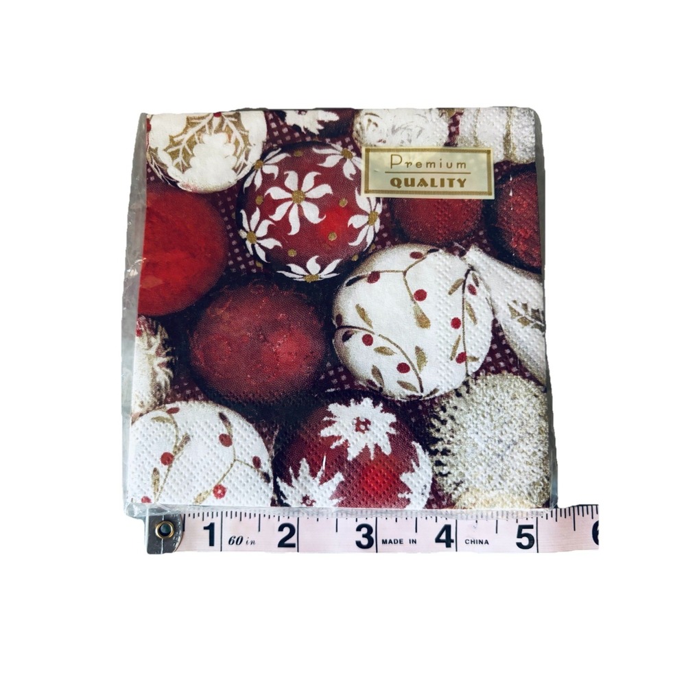 NEW 20 Premium Quality Beverage Paper Napkins Christmas Ornaments Made Germany - Picture 3 of 9